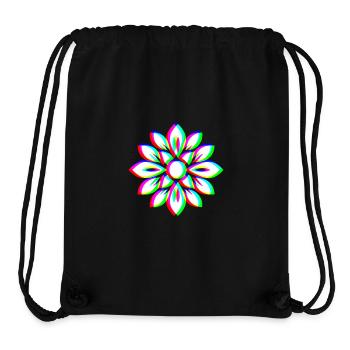 EDM Trikolor - Floral Mandala - Glitch Rave style - Stanley/Stella recycelter Gym Bag - Schwarz - Vorne