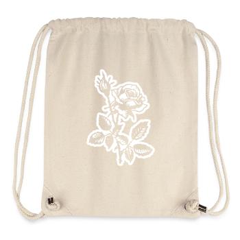 Fleur de rose - Sac à cordon recyclé Stanley/Stella - blanc naturel - Devant