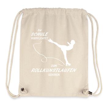 Zur Schule verpflichtet Rollkustlaufen - Stanley/Stella recycelter Gym Bag - Naturweiß - Vorne