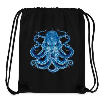Octopus with corals, shells and sea anemones - Stanley/Stella Recycled Gym Bag - black - Front