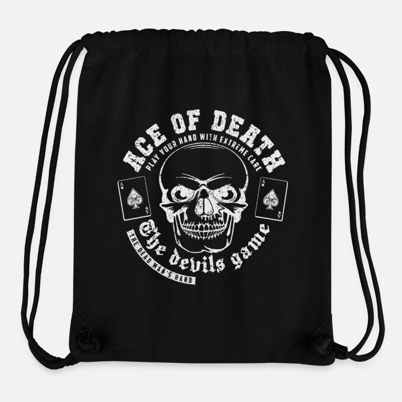 Ass des Todes weiß - Stanley/Stella recycelter Gym Bag - Schwarz