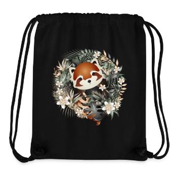 zauberhafter kleiner roter Panda Bär im Dschungel - Stanley/Stella recycelter Gym Bag - Schwarz - Vorne