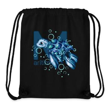 Maritime Turtle - Stanley/Stella Recycled Gym Bag - black - Front