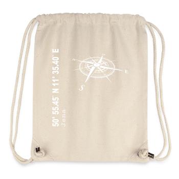 Koordinaten Jena - Stanley/Stella recycelter Gym Bag - Naturweiß - Vorne