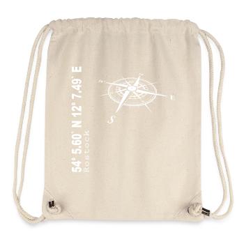 Koordinaten Rostock - Stanley/Stella recycelter Gym Bag - Naturweiß - Vorne