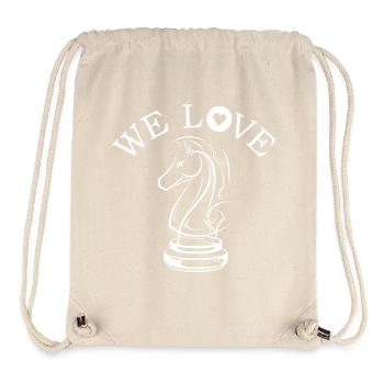 Pferd Schach Symbol Liebe Verein Illustration icon - Stanley/Stella recycelter Gym Bag - Naturweiß - Vorne