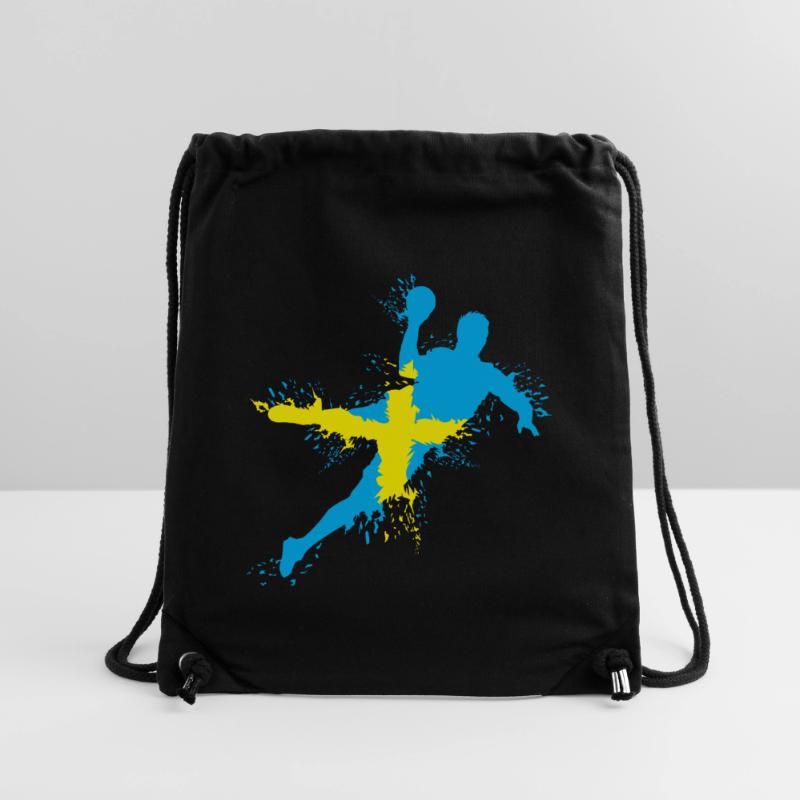 Équipe de handball Suède Lancer Explosion EC Logo icône Sac à cordon recyclé Stanley/Stella