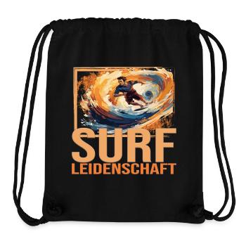 Surf Leidenschaft - Stanley/Stella recycelter Gym Bag - Schwarz - Vorne