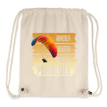 Abheben - Glaiten - Genießen - Paragliden - Stanley/Stella recycelter Gym Bag - Naturweiß - Vorne
