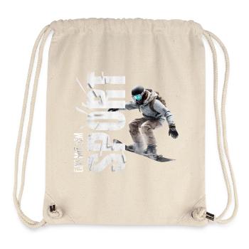 Eins mit dem Sport - Snowboard - Stanley/Stella recycelter Gym Bag - Naturweiß - Vorne