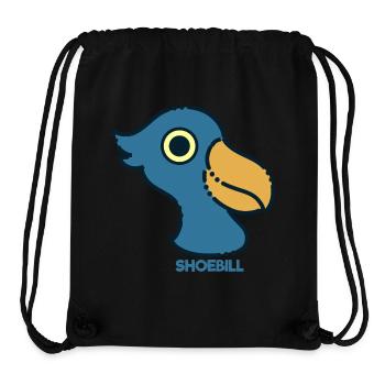 Oiseau à bec-en-sabot Ornithologue Forêt I Cadeau - Sac à cordon recyclé Stanley/Stella - noir - Devant