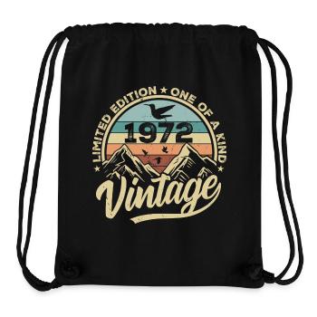 Original Vintage 1972 Birthday Gift 1972 - Stanley/Stella Recycled Gym Bag - black - Front