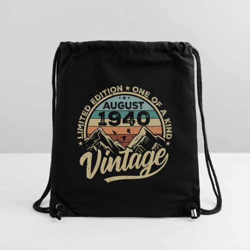 Geburtstag August 1940 Geburtstagsgeschenk August Stanley/Stella recycelter Gym Bag