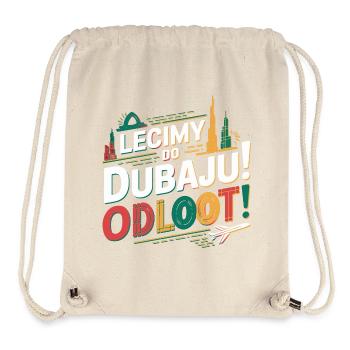 Allons-y! Où? Nous nous envolons pour Dubaï ! Odlooot ! - Sac à cordon recyclé Stanley/Stella - blanc naturel - Devant