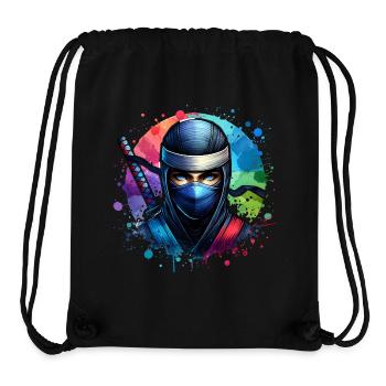 Ninja - Stanley/Stella recycelter Gym Bag - Schwarz - Vorne