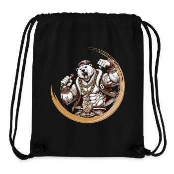 Cool Bear in Rapper Style – Urban Vibe for You - Stanley/Stella Recycled Gym Bag - black - Front