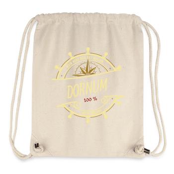 Mein Herz schlägt Wellen - Dornum - Stanley/Stella recycelter Gym Bag - Naturweiß - Vorne