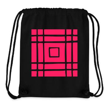 Quadrilateral Art > Vector Graphic - Stanley/Stella Recycled Gym Bag - black - Front