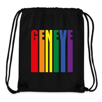 Colorful GENEVE word design - Stanley/Stella Recycled Gym Bag - black - Front