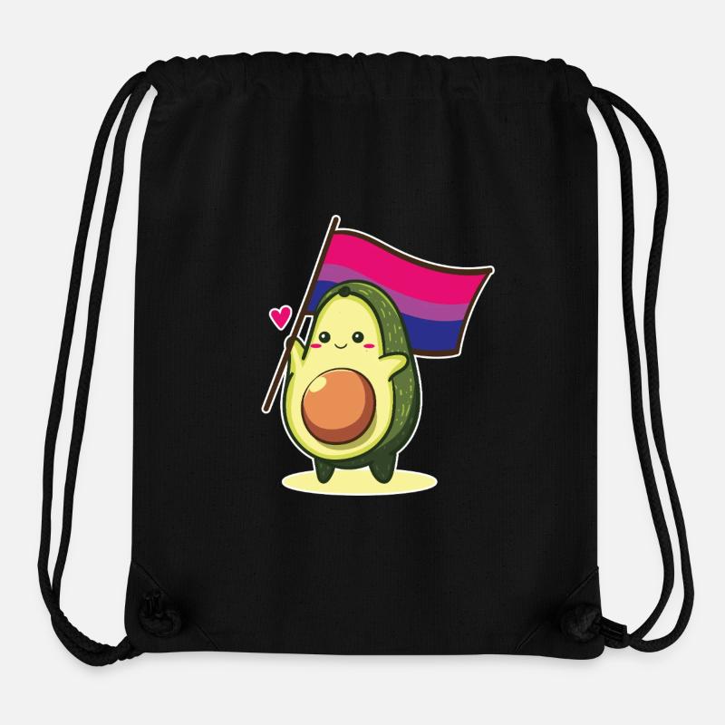 Avocado Bisexual Flag Bi Pride LGBT Queer CSD - Stanley/Stella Recycled Gym Bag - black