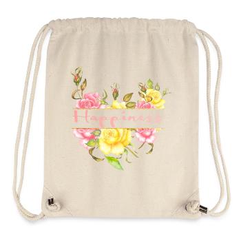 Happiness - Stanley/Stella recycelter Gym Bag - Naturweiß - Vorne