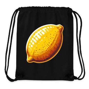 Minimalistische goldene Zitrone - Stanley/Stella recycelter Gym Bag - Schwarz - Vorne