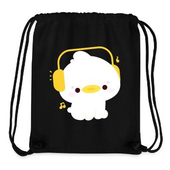 Ente mit Kopfhörern - Stanley/Stella recycelter Gym Bag - Schwarz - Vorne