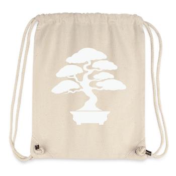 Silhouette de bonsaï zen - Sac à cordon recyclé Stanley/Stella - blanc naturel - Devant