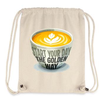 Start Your Day the Golden Way - Stanley/Stella Recycled Gym Bag - natural - Front