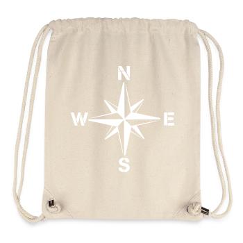 Kompass Windrose Stencil Schablone - Stanley/Stella recycelter Gym Bag - Naturweiß - Vorne