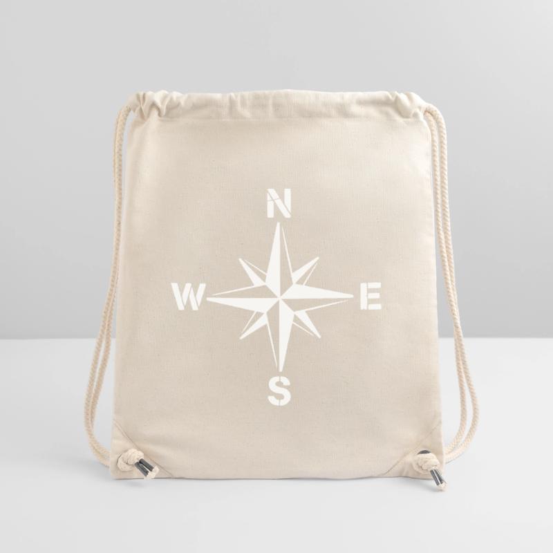 Compass Wind Rose Stencil Stencil Stanley/Stella Recycled Gym Bag