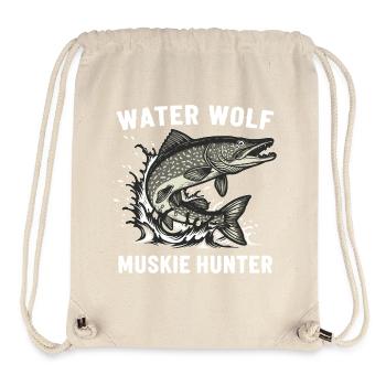 Angeln auf Flusswolfsfisch Aquatic Muskie - Stanley/Stella recycelter Gym Bag - Naturweiß - Vorne