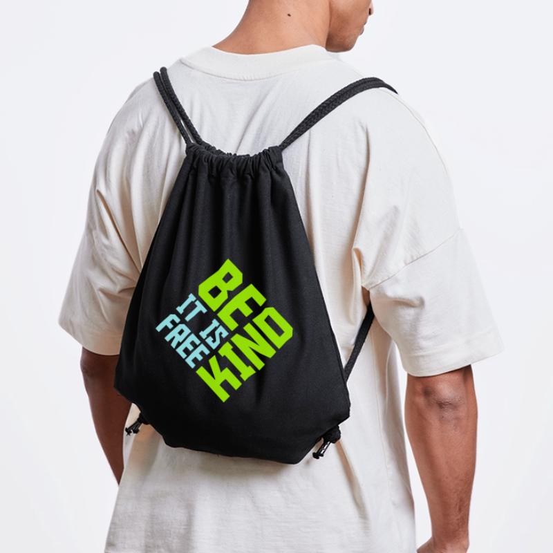 Be Kind It's Free Kindness Statement Saying Stanley/Stella Recycled Gym Bag