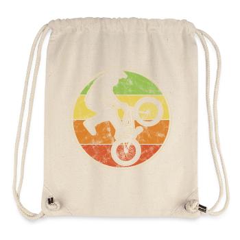 Graphique de cascades BMX biker dans le style vintage - Sac à cordon recyclé Stanley/Stella - blanc naturel - Devant