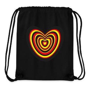 Deutschlandfahne mit viel Herz. - Stanley/Stella recycelter Gym Bag - Schwarz - Vorne