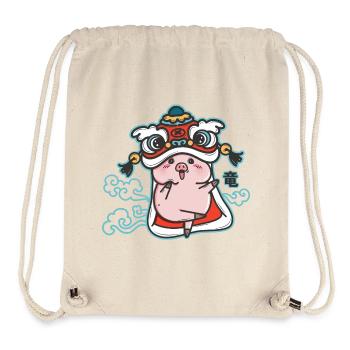 Piggy Dragon - Stanley/Stella Recycled Gym Bag - natural - Front