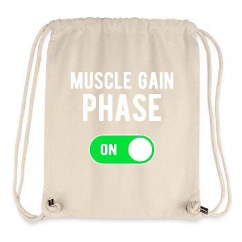 Muscle Gain Phase ON Bodybuilding Weights Workout - Stanley/Stella Recycled Gym Bag - natural - Front