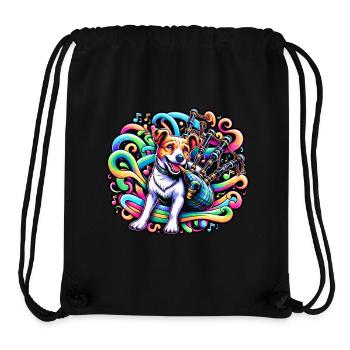 Sound Wave Fidelity: Bagpipe Melody - Stanley/Stella Recycled Gym Bag - black - Front