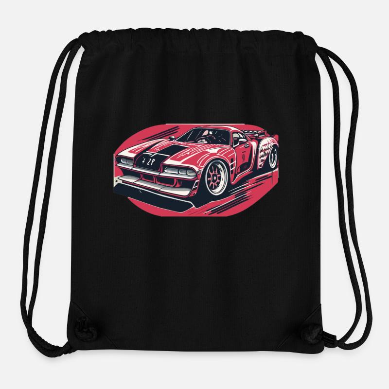 Racecar all Red - Stanley/Stella Recycled Gym Bag - black