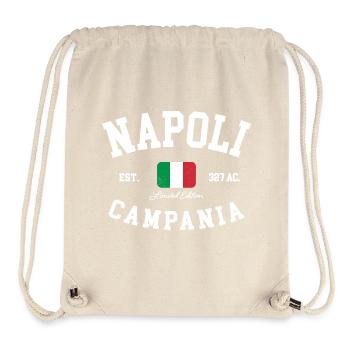 Naples Campanie Italia Drapeau Italie Naples - Sac à cordon recyclé Stanley/Stella - blanc naturel - Devant