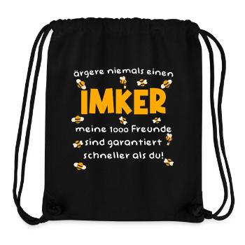 Ärgere niemals einen Imker - Stanley/Stella recycelter Gym Bag - Schwarz - Vorne