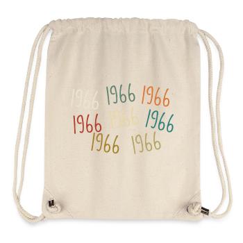 Born in 1966 - legendary since 1966 - Stanley/Stella Recycled Gym Bag - natural - Front