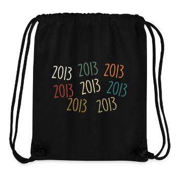 Millésime 2013 Année de naissance - légendaire depuis 2013 - Sac à cordon recyclé Stanley/Stella - noir - Devant