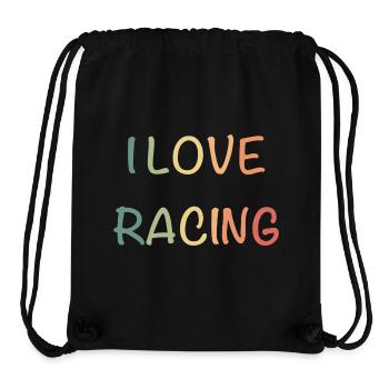I Love Racing: Pastel Hand Lettering - Stanley/Stella Recycled Gym Bag - black - Front