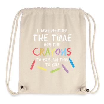 Crayons Graphic - Stanley/Stella Recycled Gym Bag - natural - Front