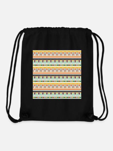 Egyptian Pattern III - Stanley/Stella Recycled Gym Bag - black