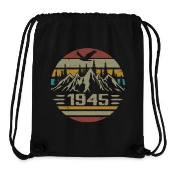 Geboren 1945 Original Retro 1945 Geburtstagsgeschenk - Stanley/Stella recycelter Gym Bag - Schwarz - Vorne
