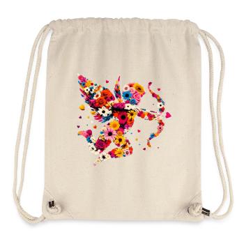Flowery Cupid shoots love arrows - Stanley/Stella Recycled Gym Bag - natural - Front