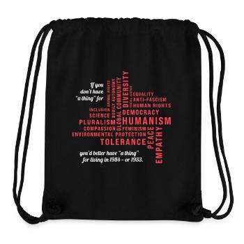 Standing up for democratic values - Stanley/Stella Recycled Gym Bag - black - Front