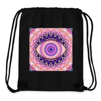 Mandala oculaire kaléidoscopique - Sac à cordon recyclé Stanley/Stella - noir - Devant
